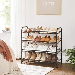 4-poziomowy stojak na buty, organizator do przechowywania buta, trzymaj do 16 par, stal, 68,5 x 27,5 x 65 cm, dla wysokich obcas