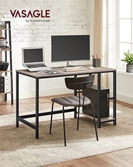 Biurko komputerowe, biurko z 2 półkami po lewej lub prawej stronie, stół do pracy w salonie biurowym, rama stalowa, przemysł, Gr