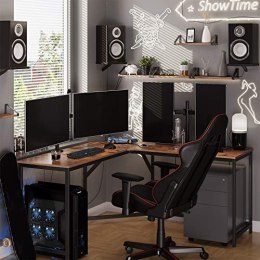 Biurko komputerowe w kształcie litery L, narożne biurko do nauki, biuro domowe, gry, oszczędność przestrzeni, łatwy montaż, desi