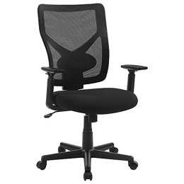 Krzesło biurowe z siatki w połowie obrotu, obrotowe ergonomiczne krzesło z mechanizmem pochylenia, wyściełane z wewnętrznym sprę