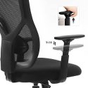 Krzesło biurowe z siatki w połowie obrotu, obrotowe ergonomiczne krzesło z mechanizmem pochylenia, wyściełane z wewnętrznym sprę