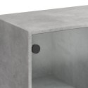 Stolik kawowy, szklane drzwiczki, szarość betonu, 102x50x42 cm Lumarko!
