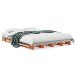 Łóżko z palet, woskowy brąz, 140x200 cm, lite drewno sosnowe Lumarko!