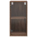 Szafka wisząca, szklane drzwi, brązowy dąb, 35x37x68,5 cm Lumarko!