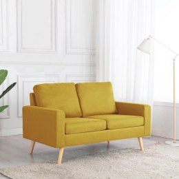 2-osobowa sofa, żółta, tapicerowana tkaniną Lumarko!