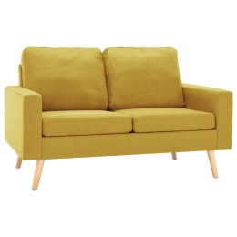 2-osobowa sofa, żółta, tapicerowana tkaniną Lumarko!