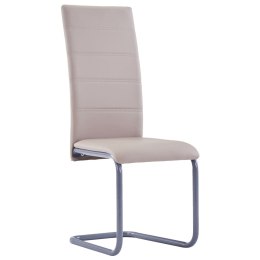 Krzesła stołowe, wspornikowe 4 szt., cappuccino, sztuczna skóra Lumarko!