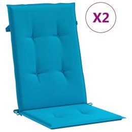 Poduszki na krzesła ogrodowe, 2 szt., niebieskie, 120x50x3 cm Lumarko!