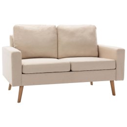 2-osobowa sofa, kremowa, tapicerowana tkaniną Lumarko!