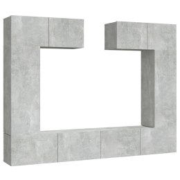 Zestaw 6 szafek telewizyjnych, szarość betonu Lumarko!