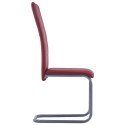 Krzesła stołowe, wspornikowe, 2 szt., czerwone, sztuczna skóra Lumarko!