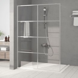 Ścianka prysznicowa srebrna, 140x195 cm przezroczyste szkło ESG Lumarko!