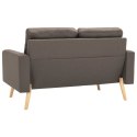 2-osobowa sofa, kolor taupe, tapicerowana tkaniną Lumarko!