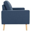 2-osobowa sofa, niebieska, tapicerowana tkaniną Lumarko!