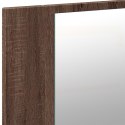 Szafka łazienkowa z lustrem i LED, brązowy dąb, 90x12x45, akryl Lumarko!