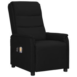 Elektryczny fotel masujący, czarny, sztuczna skóra Lumarko!