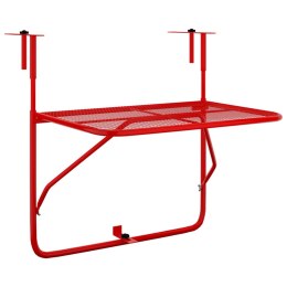 Stolik balkonowy, czerwony, 60x40 cm, stalowy Lumarko!