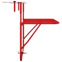 Stolik balkonowy, czerwony, 60x40 cm, stalowy Lumarko!