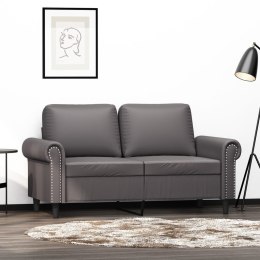 2-osobowa sofa, szary, 120 cm, sztuczna skóra Lumarko!
