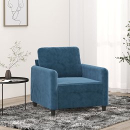 Fotel, niebieski, 60 cm, obity aksamitem Lumarko!