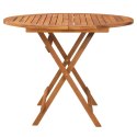 Składany stół ogrodowy, Ø90x75 cm, lite drewno akacjowe Lumarko!