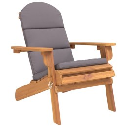 Krzesło ogrodowe Adirondack z poduszkami, lite drewno akacjowe Lumarko!