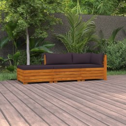 3-częściowy zestaw wypoczynkowy do ogrodu, z poduszkami, lita akacja Lumarko!