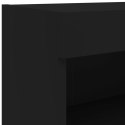 7-częściowy zestaw ściennych szafek TV z oświetleniem LED, czarny Lumarko!