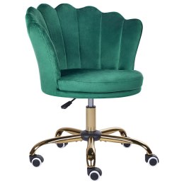 Krzesło biurowe regulowane welurowe zielone MONTICELLO II Lumarko!