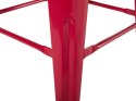 Zestaw 2 stołków barowych metalowych 60 cm czerwony CABRILLO Lumarko!