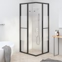 Kabina prysznicowa, półmrożone szkło ESG, 90x70x180 cm, czarna Lumarko!