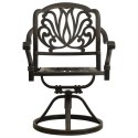 Obrotowe krzesła ogrodowe, 2 szt., odlewane aluminium, brąz Lumarko!