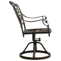 Obrotowe krzesła ogrodowe, 2 szt., odlewane aluminium, brąz Lumarko!