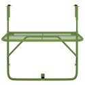 Stolik balkonowy, zielony, 60x40 cm, stalowy Lumarko!
