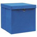 Pudełka z pokrywami, 4 szt., 28x28x28 cm, niebieskie Lumarko!
