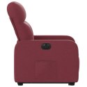 Podnoszony fotel masujący, elektryczny, rozkładany, bordowy Lumarko!