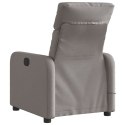 Rozkładany fotel masujący, elektryczny, kolor taupe, tkanina Lumarko!