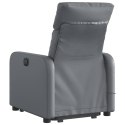Rozkładany fotel pionizujący z masażem, elektryczny, szary Lumarko!