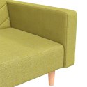 2-osobowa kanapa z 2 poduszkami, zielona, obita tkaniną Lumarko!