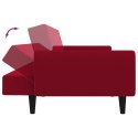 2-osobowa kanapa, kolor czerwonego wina, tapicerowana aksamitem Lumarko!