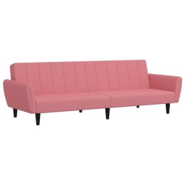 2-osobowa kanapa, różowa, tapicerowana aksamitem Lumarko!