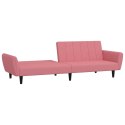 2-osobowa kanapa, różowa, tapicerowana aksamitem Lumarko!