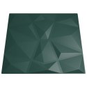 Panele ścienne, 48 szt., zielone, 50x50 cm, EPS, 12 m², diament Lumarko!