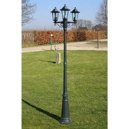 Stojąca lampa ogrodowa 3-ramienna, 215 cm, ciemnozielona/czarna Lumarko!