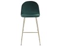 Zestaw 2 krzeseł barowych welurowy zielony ARCOLA Lumarko!