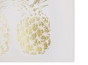 Zestaw 3 obrazów na płótnie ananasy 30 x 30 cm różowo-złoty APESIKA Lumarko!
