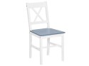 Zestaw do jadalni stół i 4 krzesła drewniany biały MOANA Lumarko!