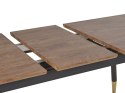 Stół do jadalni rozkładany 160/200 x 90 cm ciemne drewno z czarnym CALIFORNIA Lumarko!