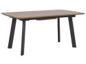 Stół do jadalni rozkładany 160/200 x 90 cm ciemne drewno z czarnym SALVADOR Lumarko!