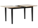 Stół do jadalni rozkładany drewniany 120/150 x 80 cm jasny z czarnym HOUSTON Lumarko!